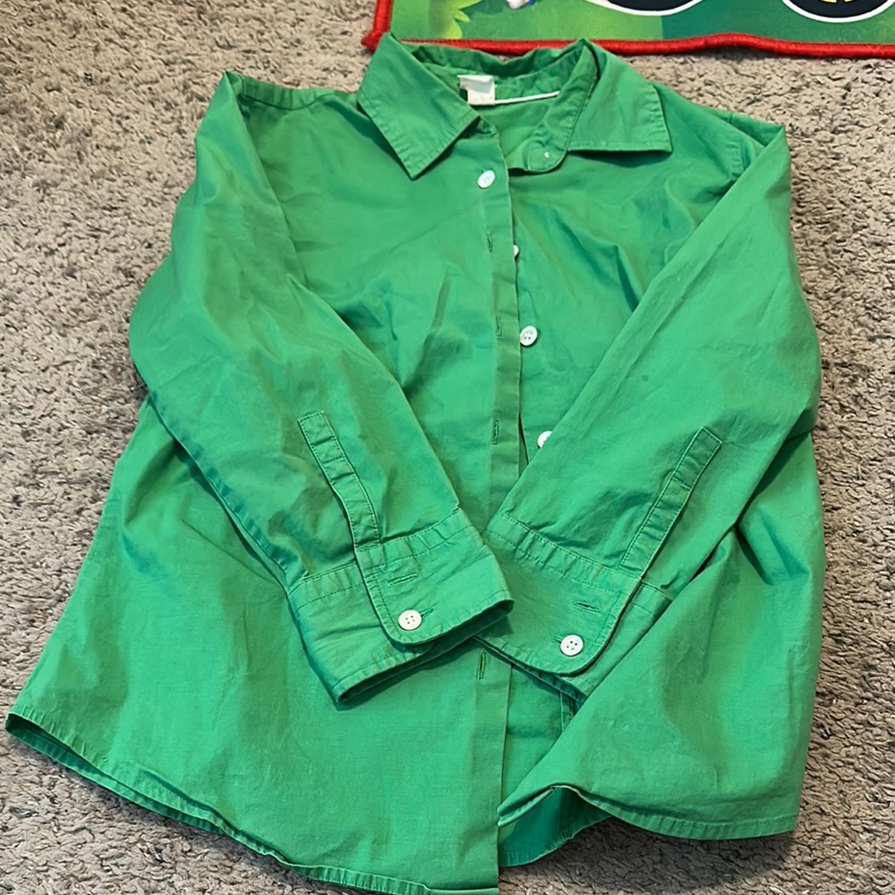 J. Crew Green Button-Down Shirt⭐️